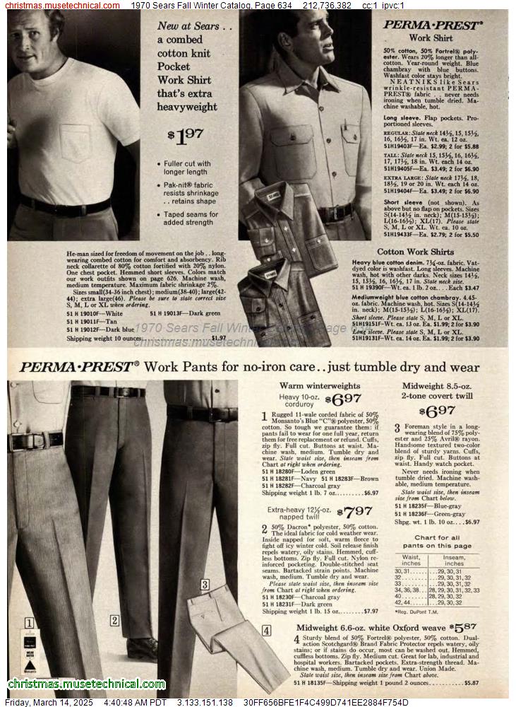 1970 Sears Fall Winter Catalog, Page 634