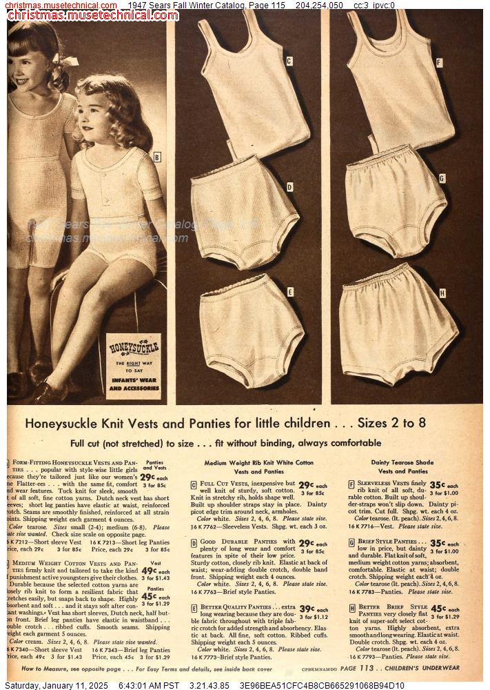 1947 Sears Fall Winter Catalog, Page 115