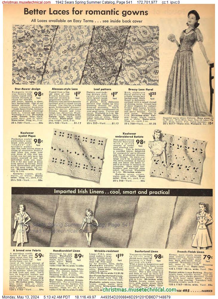 1942 Sears Spring Summer Catalog, Page 541