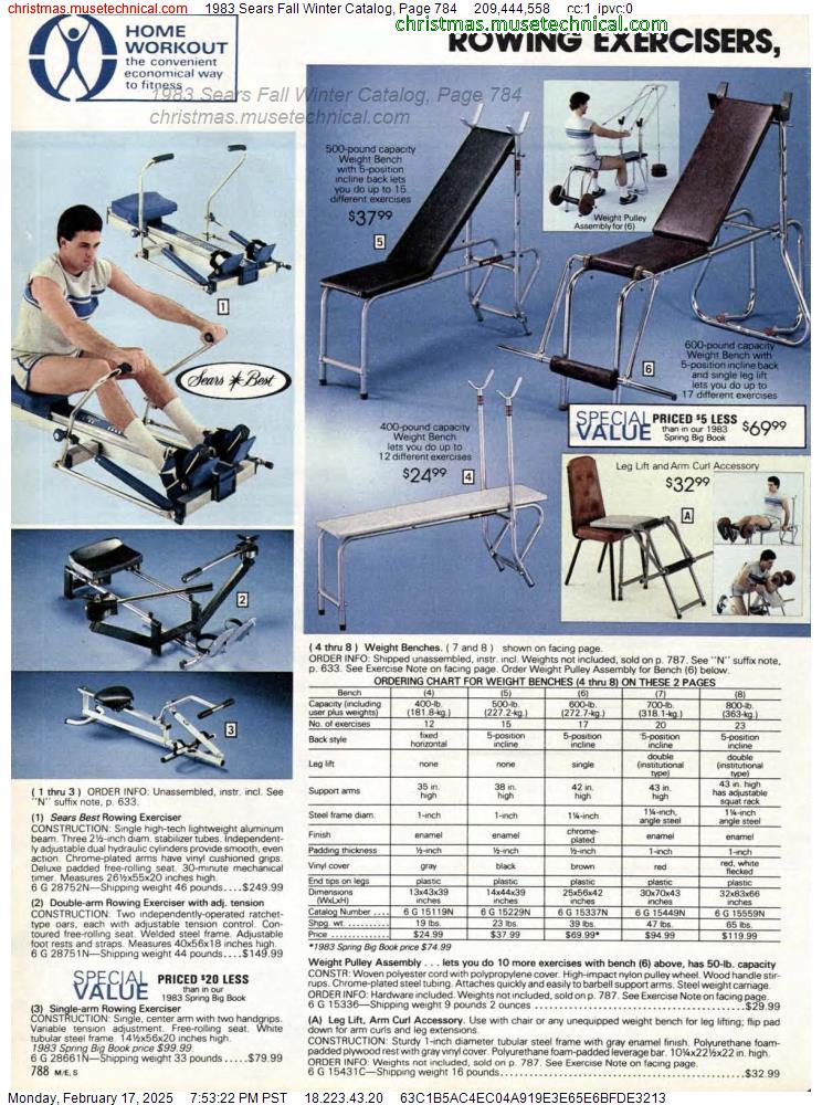 1983 Sears Fall Winter Catalog, Page 784