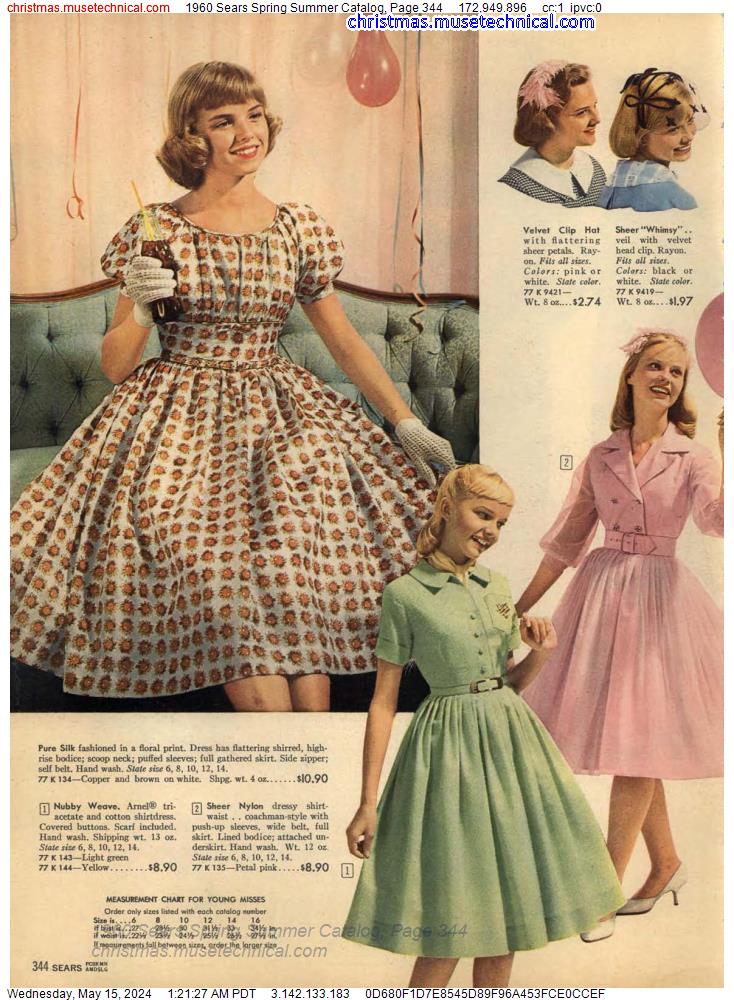 1960 Sears Spring Summer Catalog, Page 344