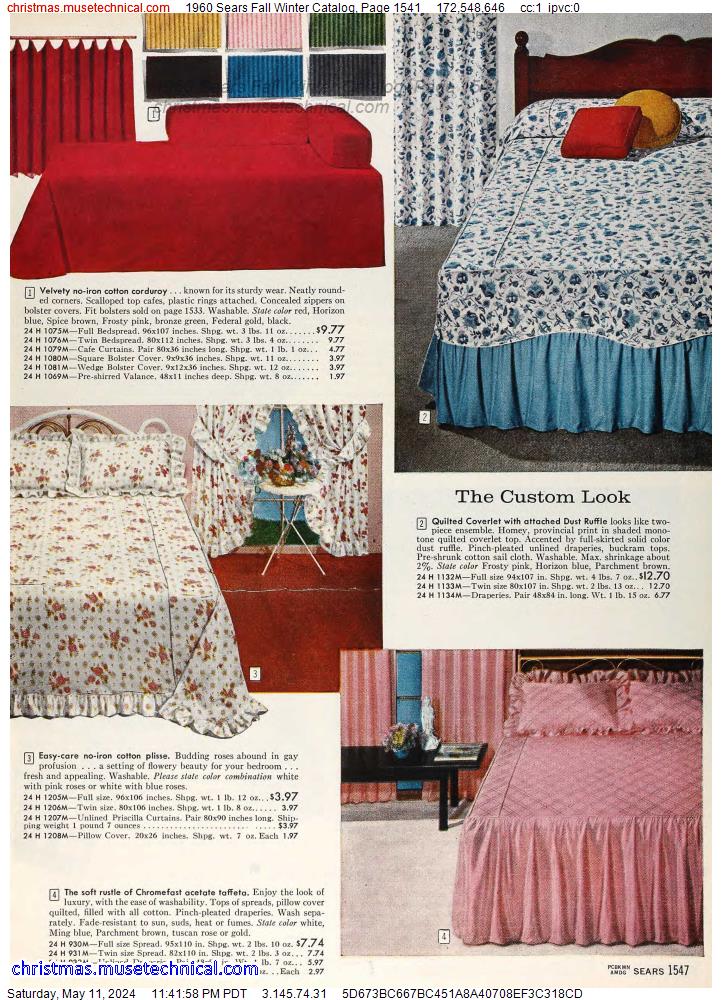 1960 Sears Fall Winter Catalog, Page 1541