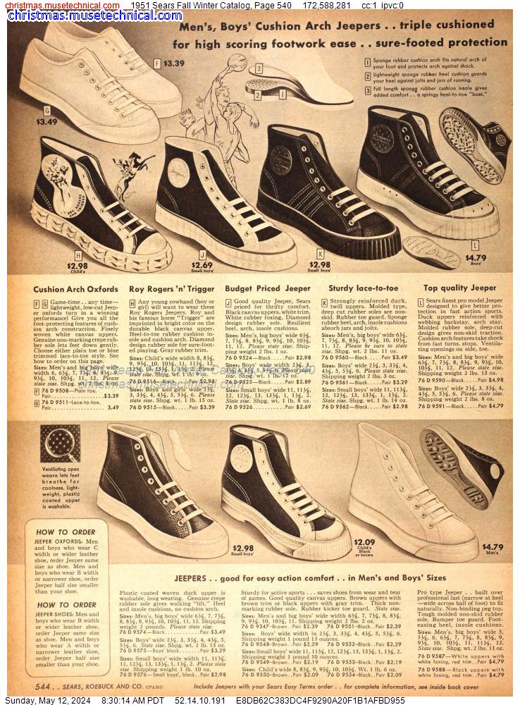 1951 Sears Fall Winter Catalog, Page 540