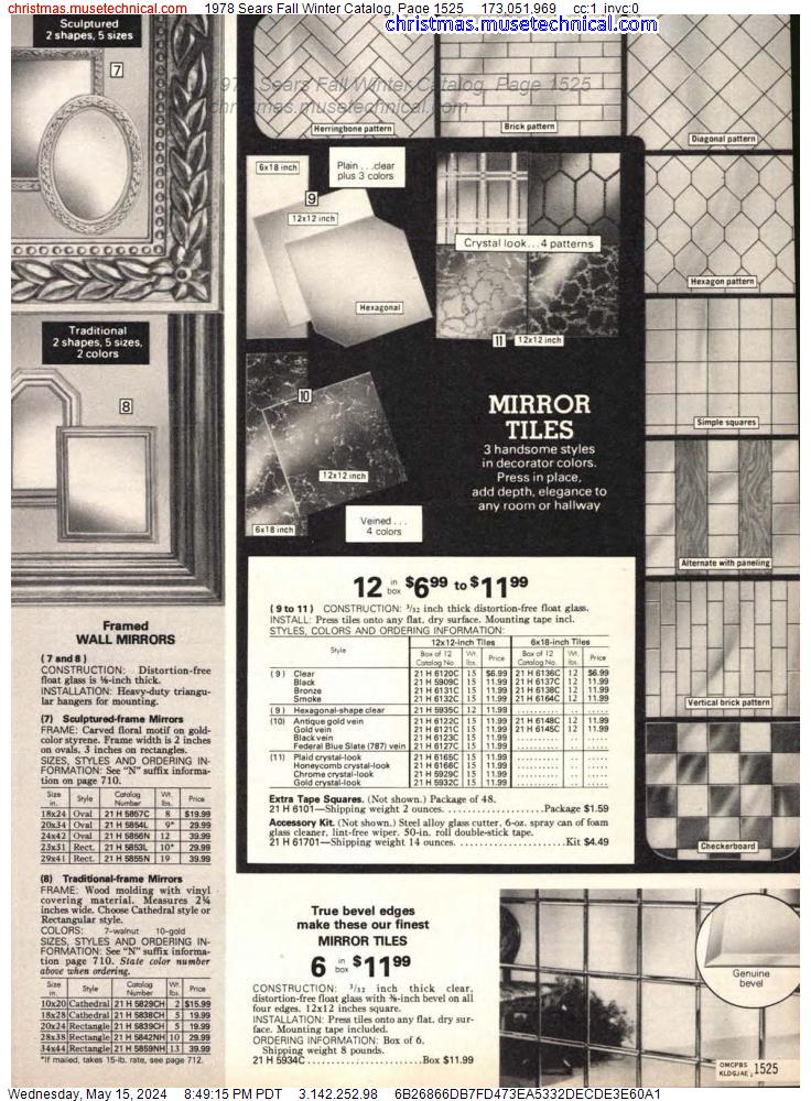 1978 Sears Fall Winter Catalog, Page 1525