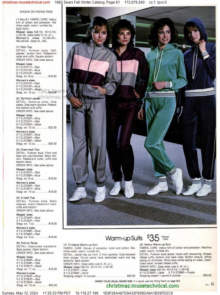 1983 Sears Fall Winter Catalog, Page 81