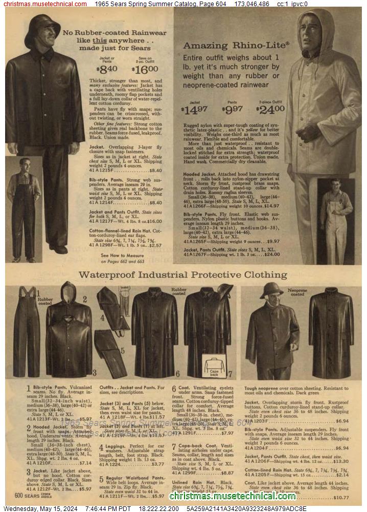 1965 Sears Spring Summer Catalog, Page 604