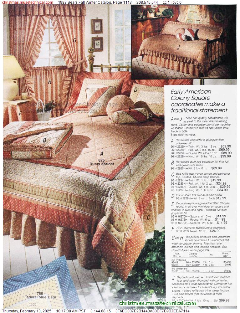 1988 Sears Fall Winter Catalog, Page 1113