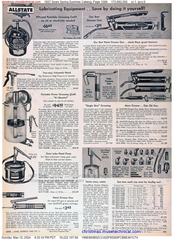1957 Sears Spring Summer Catalog, Page 1088