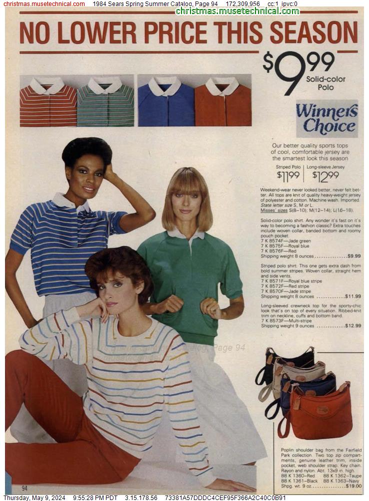 1984 Sears Spring Summer Catalog, Page 94
