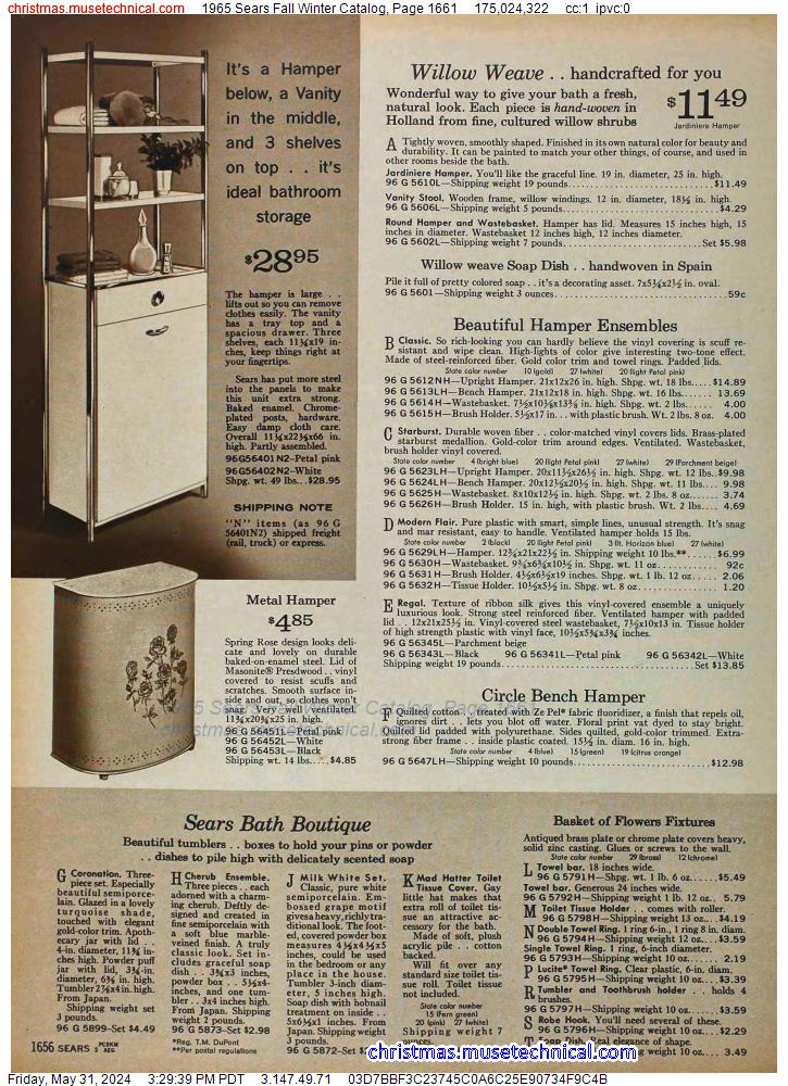 1965 Sears Fall Winter Catalog, Page 1661