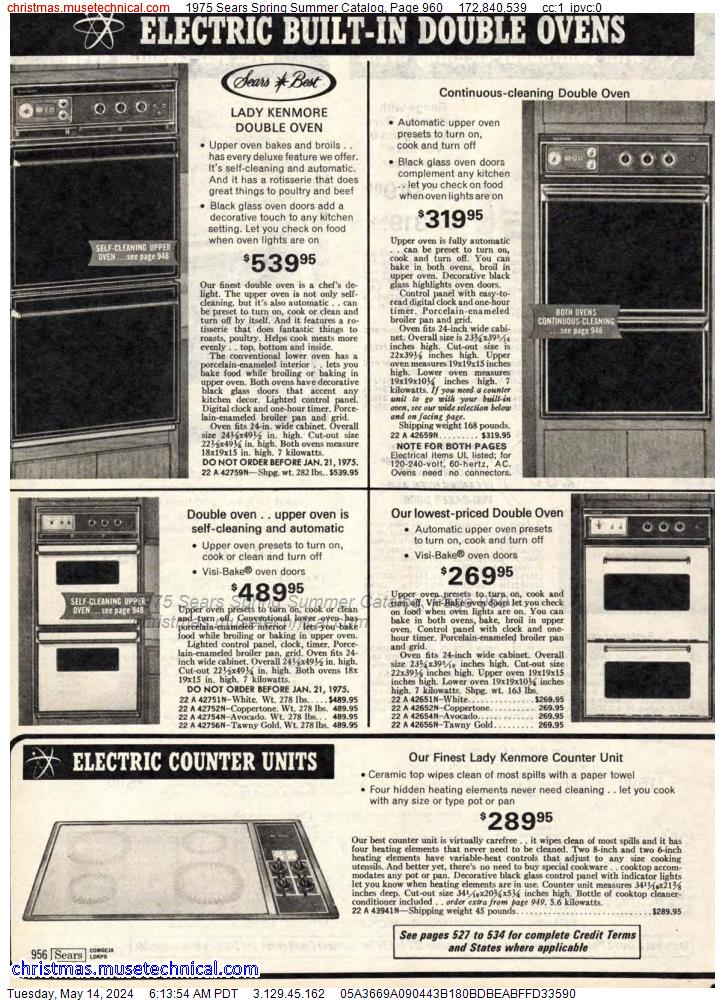 1975 Sears Spring Summer Catalog, Page 960