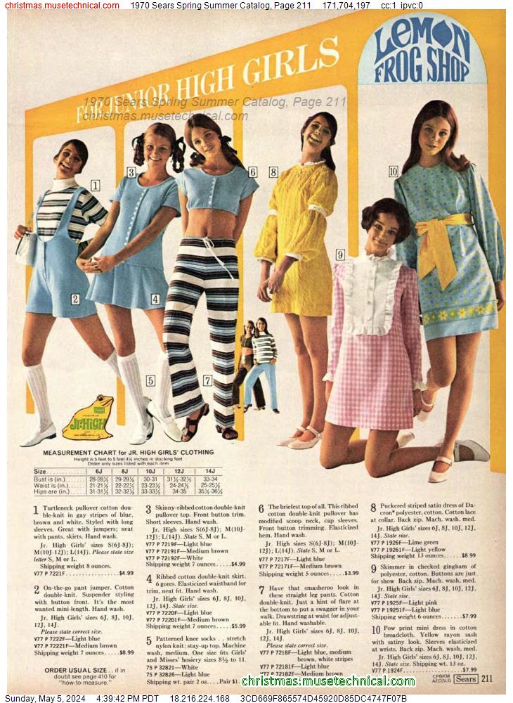 1970 Sears Spring Summer Catalog, Page 211