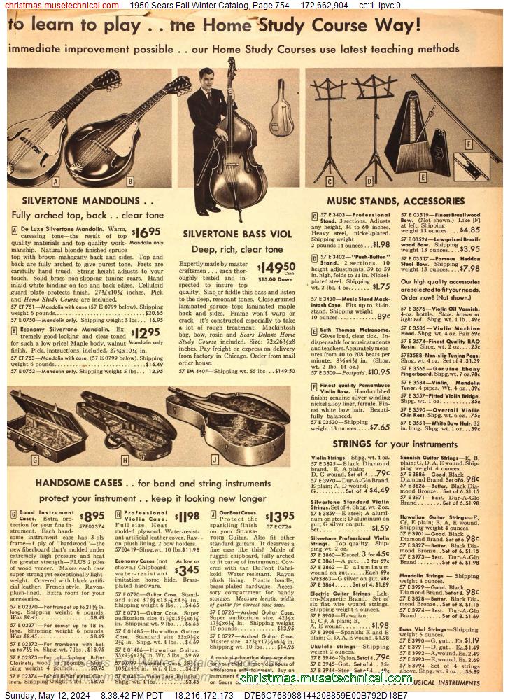 1950 Sears Fall Winter Catalog, Page 754