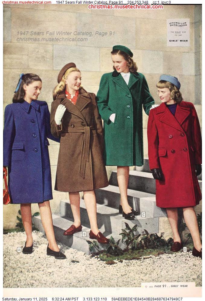 1947 Sears Fall Winter Catalog, Page 91