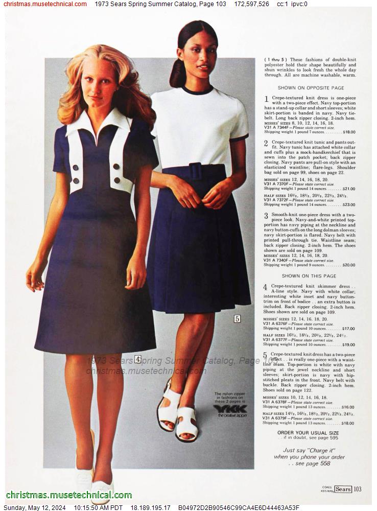 1973 Sears Spring Summer Catalog, Page 103