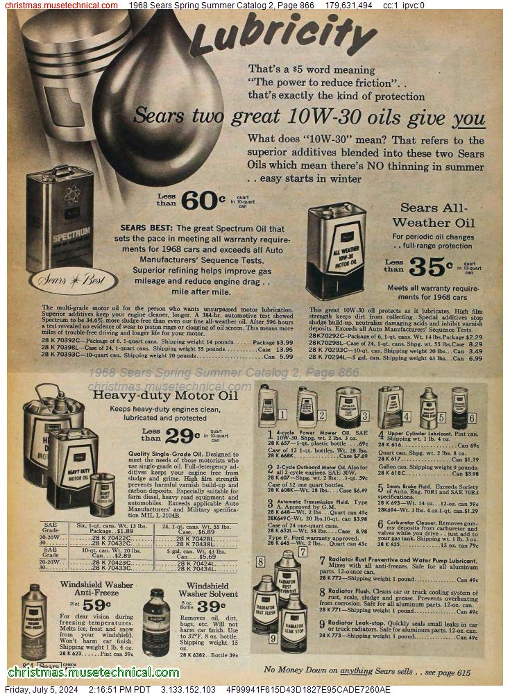1968 Sears Spring Summer Catalog 2, Page 866