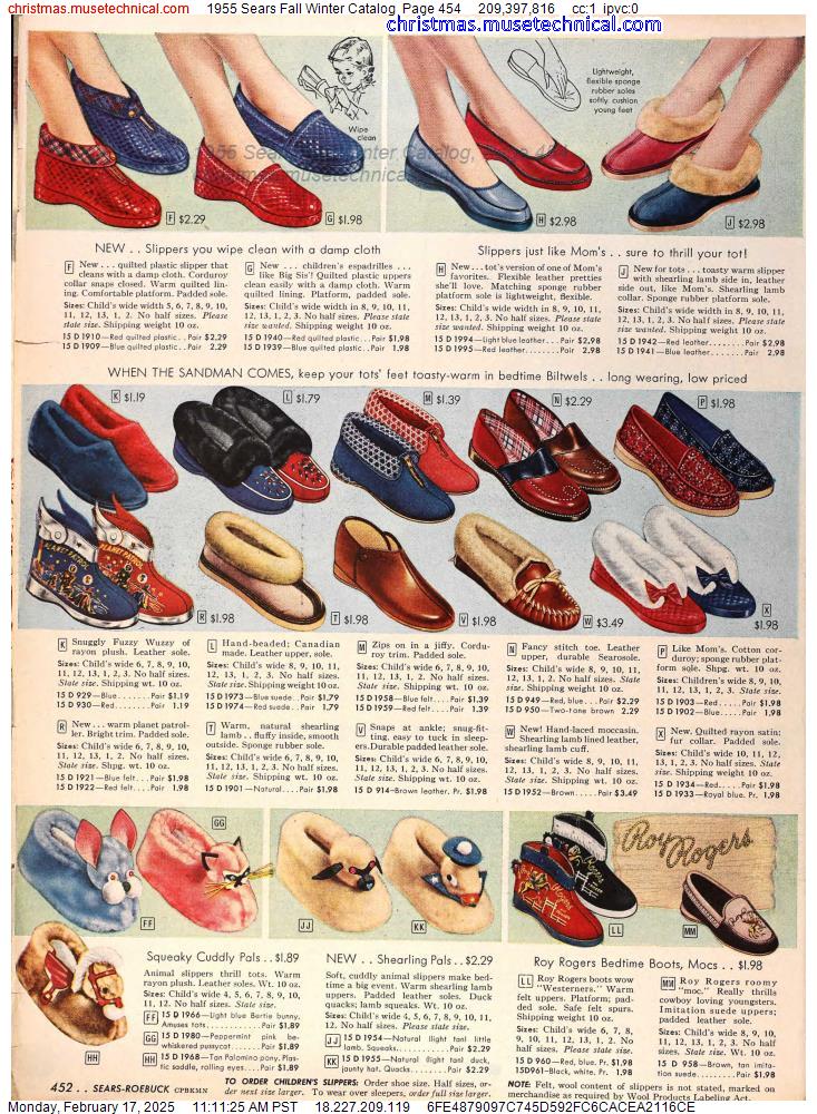 1955 Sears Fall Winter Catalog, Page 454