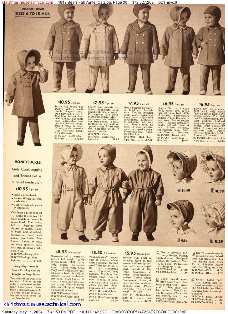1948 Sears Fall Winter Catalog, Page 30