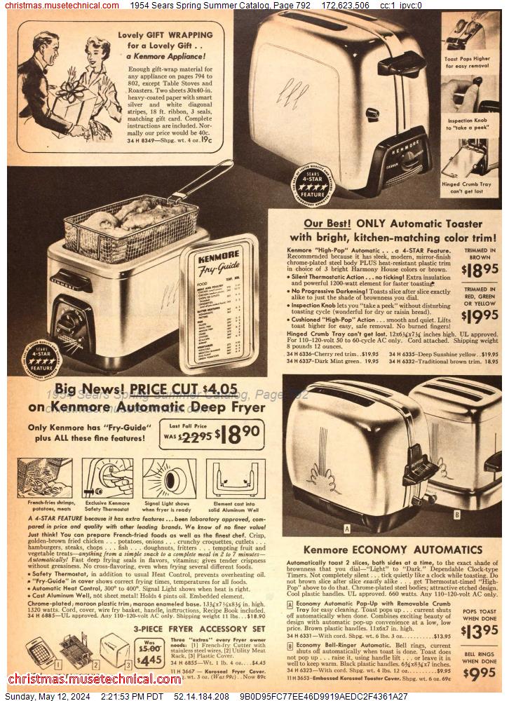 1954 Sears Spring Summer Catalog, Page 792