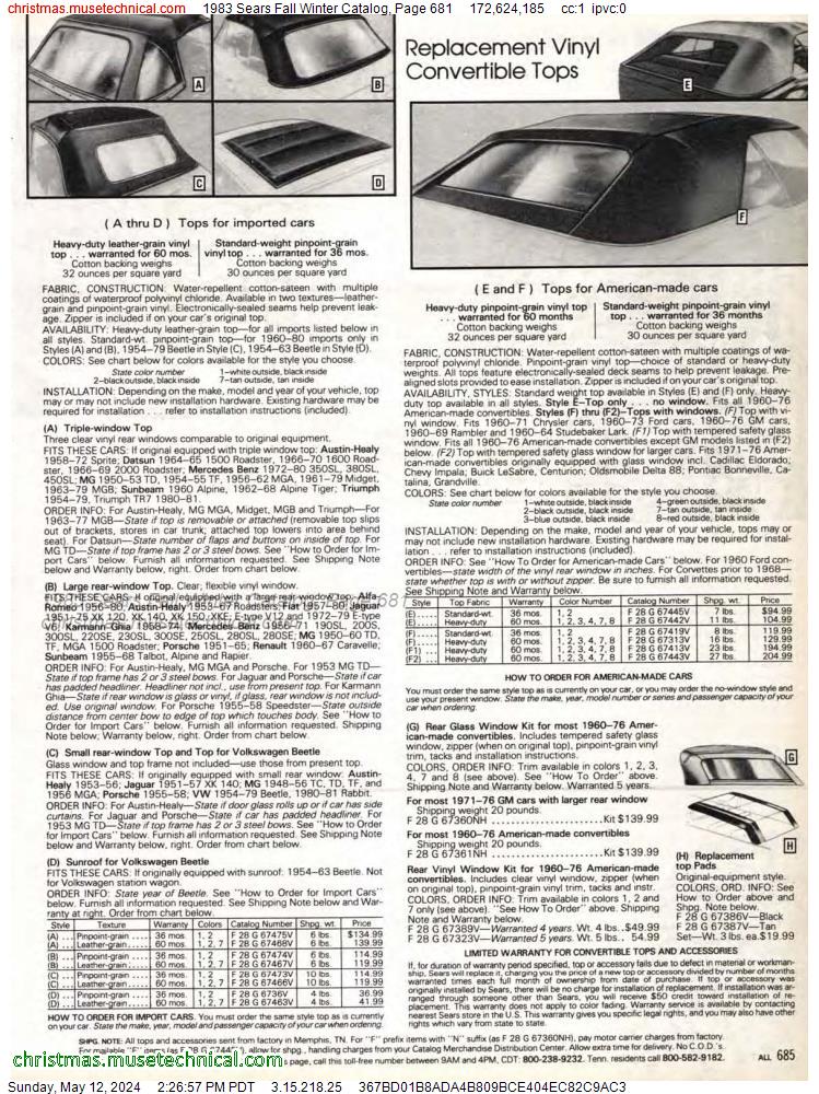 1983 Sears Fall Winter Catalog, Page 681