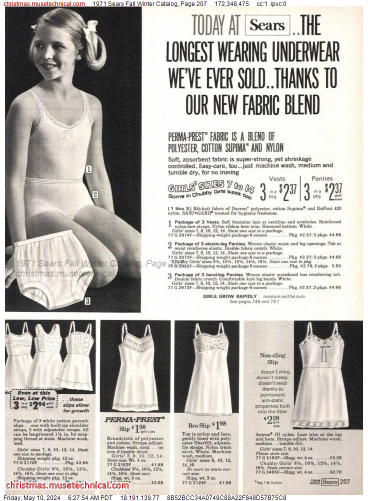 1971 Sears Fall Winter Catalog, Page 207