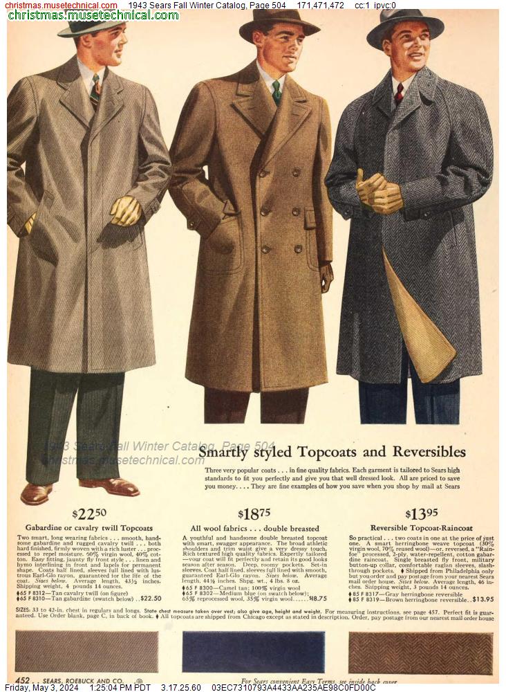 1943 Sears Fall Winter Catalog, Page 504