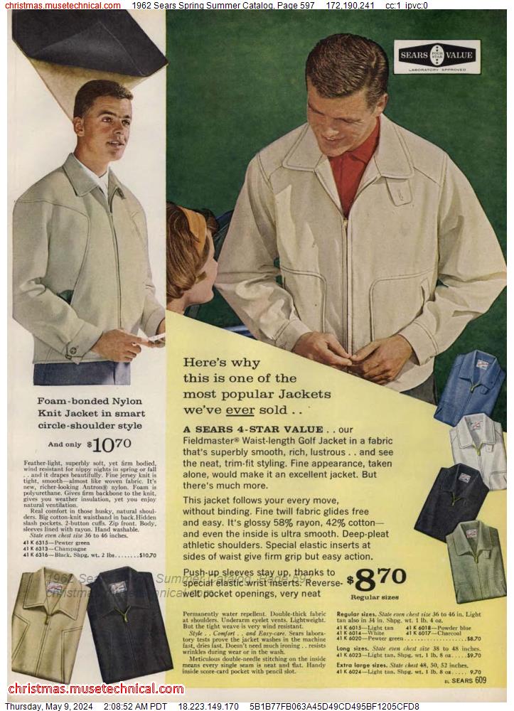 1962 Sears Spring Summer Catalog, Page 597
