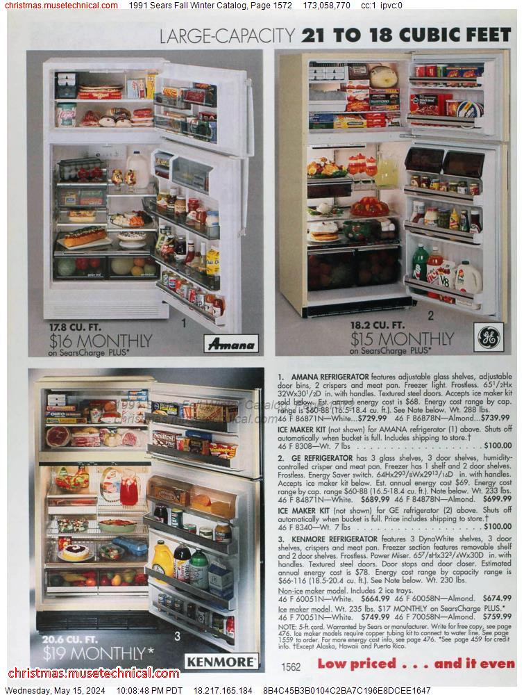 1991 Sears Fall Winter Catalog, Page 1572