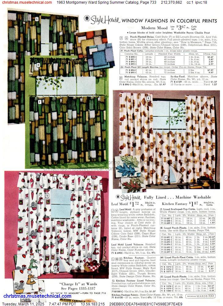 1963 Montgomery Ward Spring Summer Catalog, Page 733