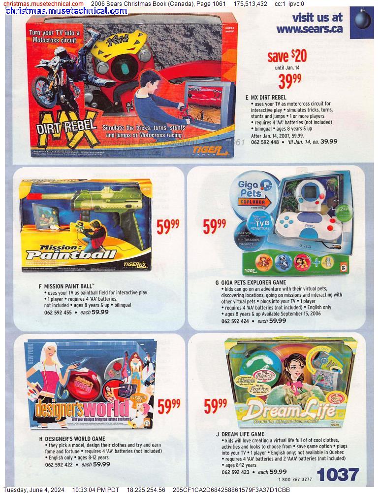 2006 Sears Christmas Book (Canada), Page 1061