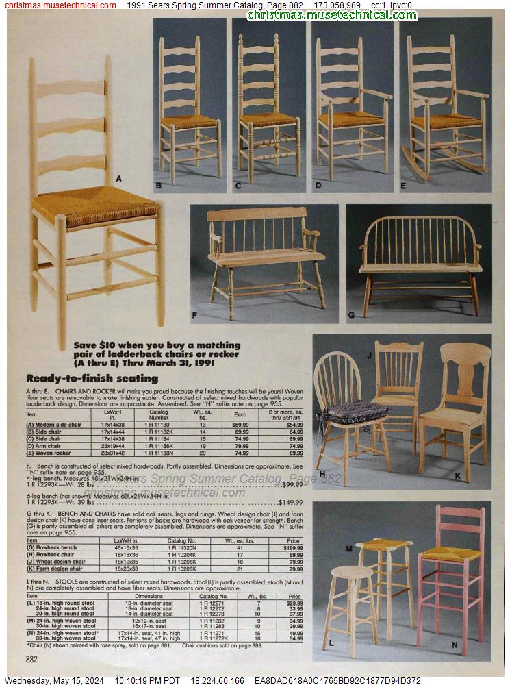1991 Sears Spring Summer Catalog, Page 882