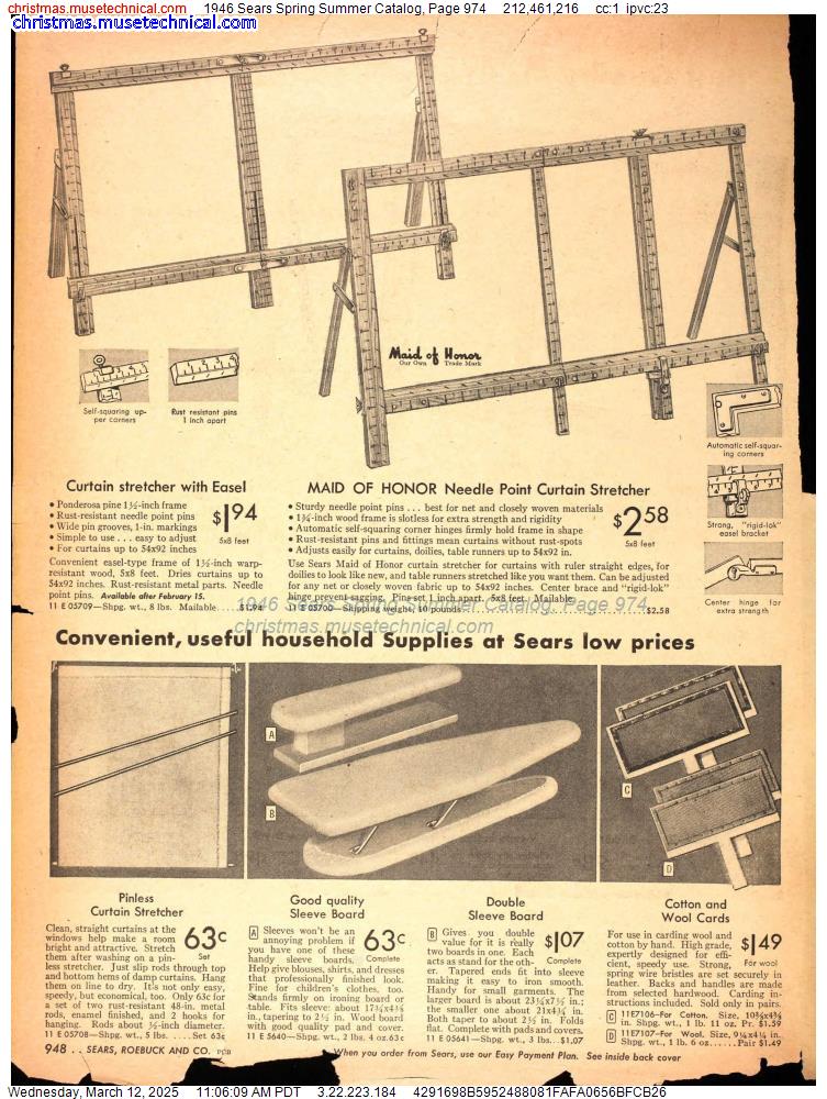 1946 Sears Spring Summer Catalog, Page 974