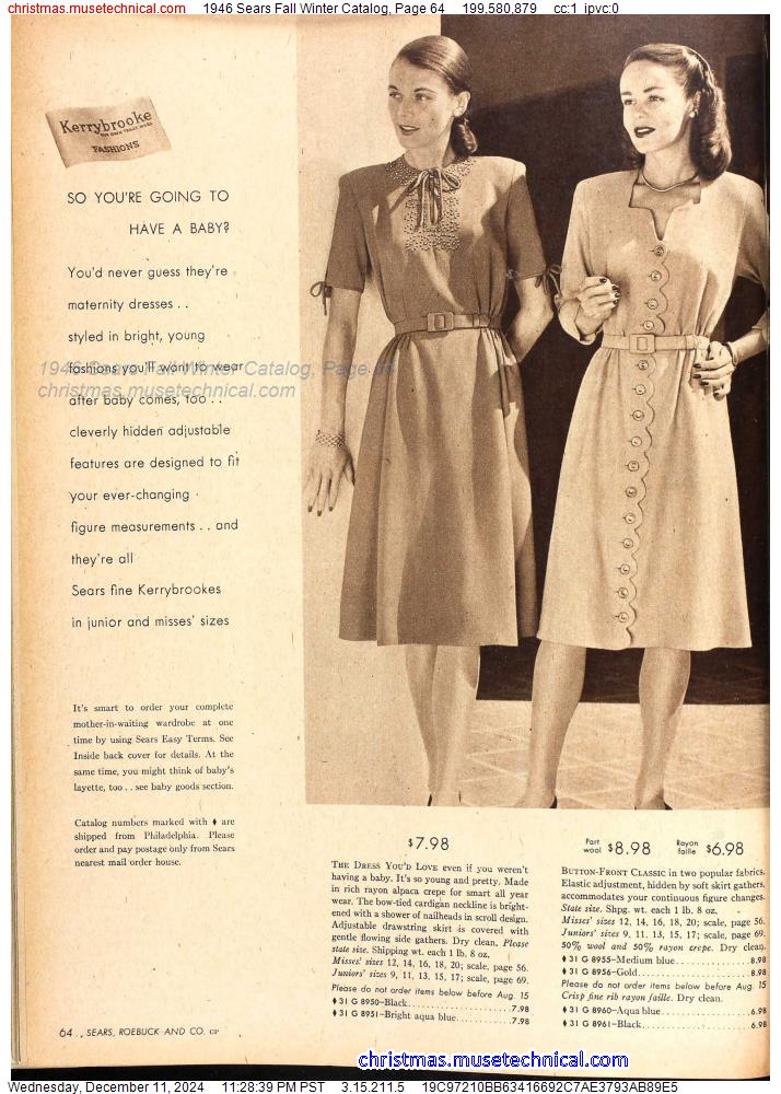 1946 Sears Fall Winter Catalog, Page 64