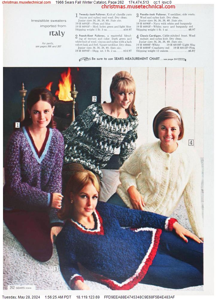 1966 Sears Fall Winter Catalog, Page 262
