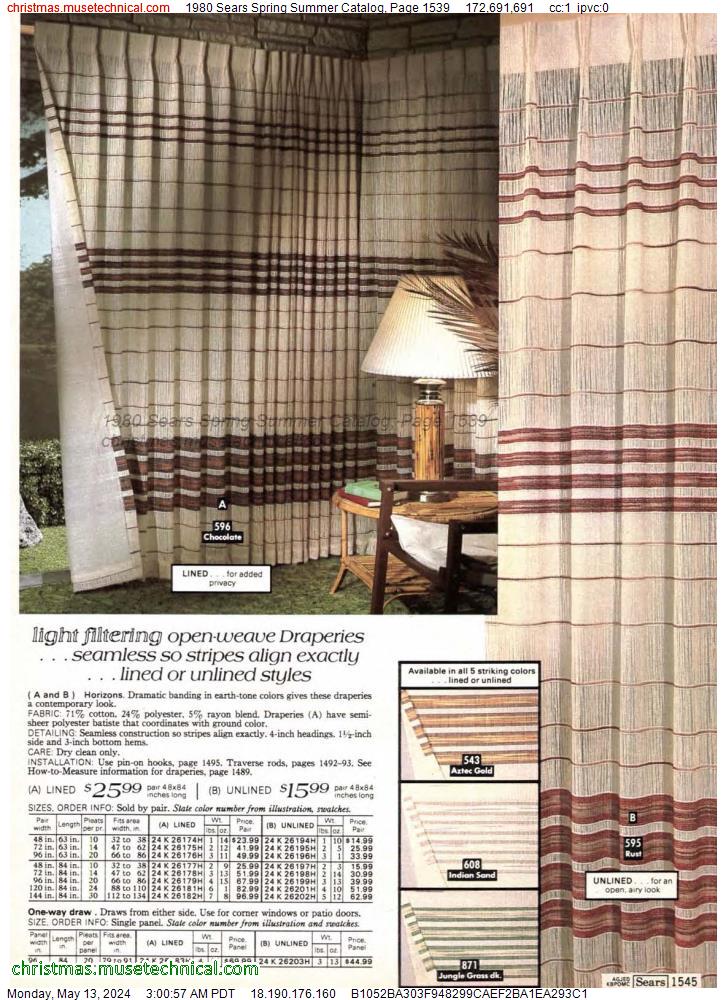 1980 Sears Spring Summer Catalog, Page 1539