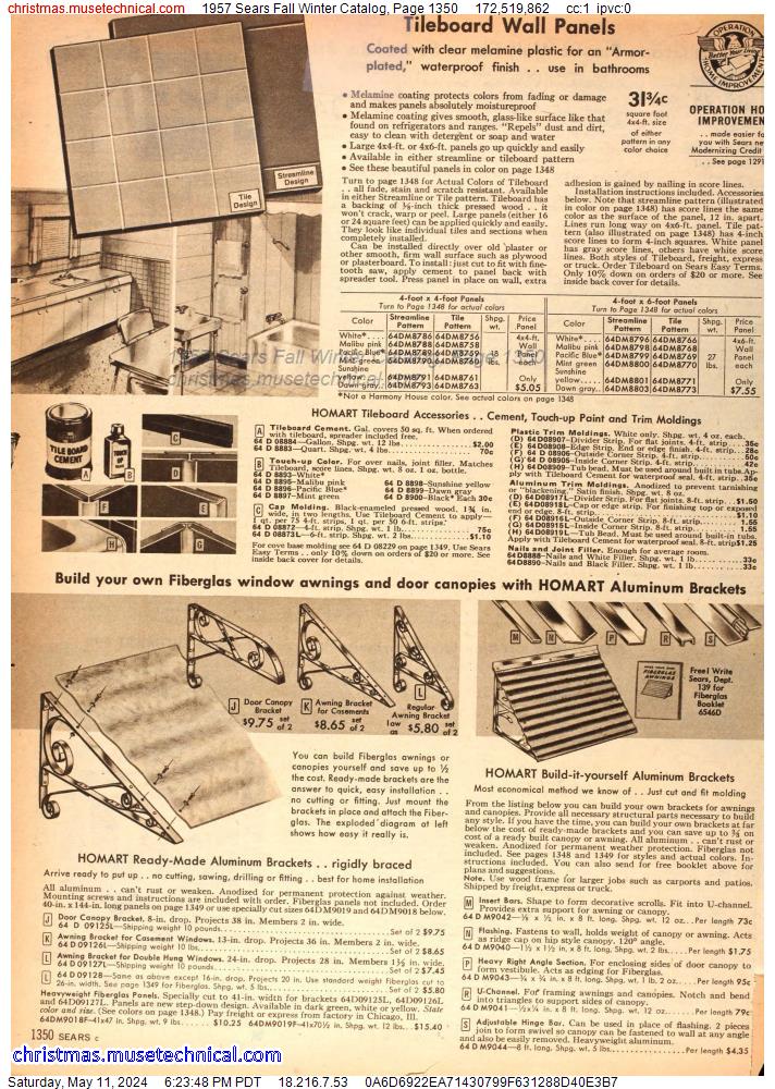 1957 Sears Fall Winter Catalog, Page 1350