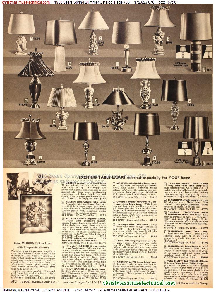 1950 Sears Spring Summer Catalog, Page 700