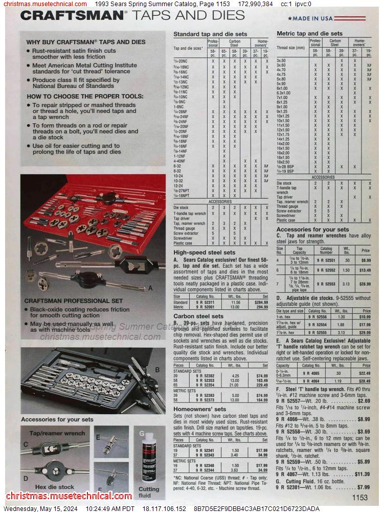 1993 Sears Spring Summer Catalog, Page 1153