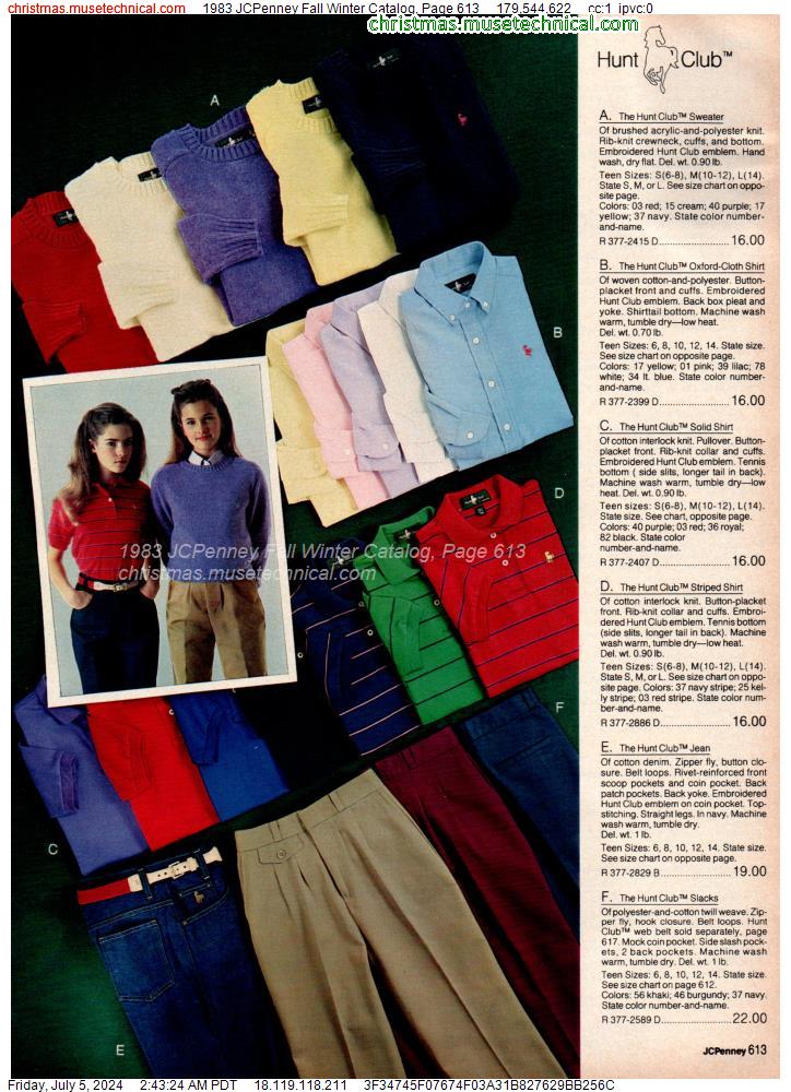 1983 JCPenney Fall Winter Catalog, Page 613