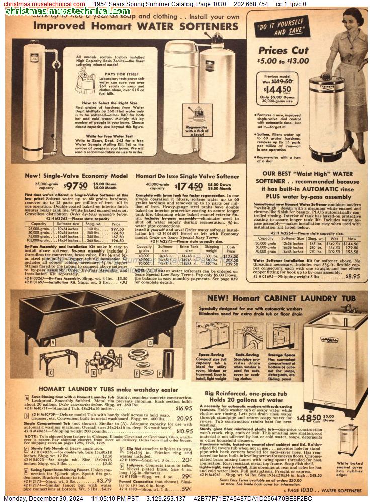 1954 Sears Spring Summer Catalog, Page 1030