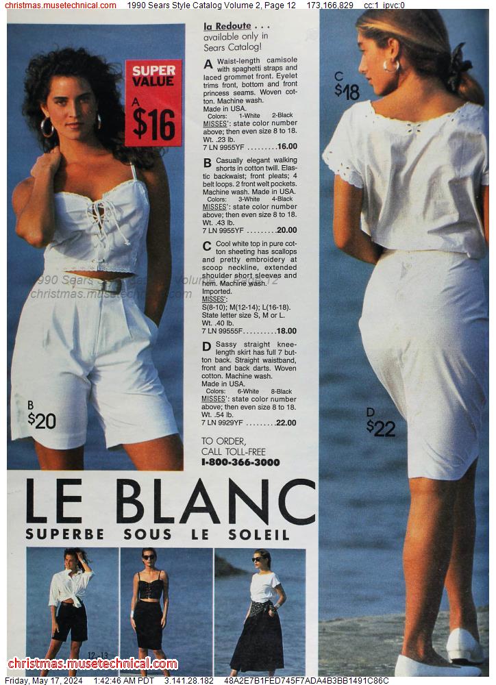 1990 Sears Style Catalog Volume 2, Page 12