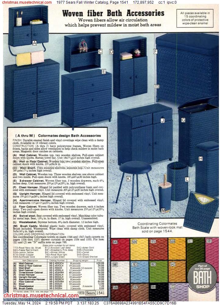 1977 Sears Fall Winter Catalog, Page 1541