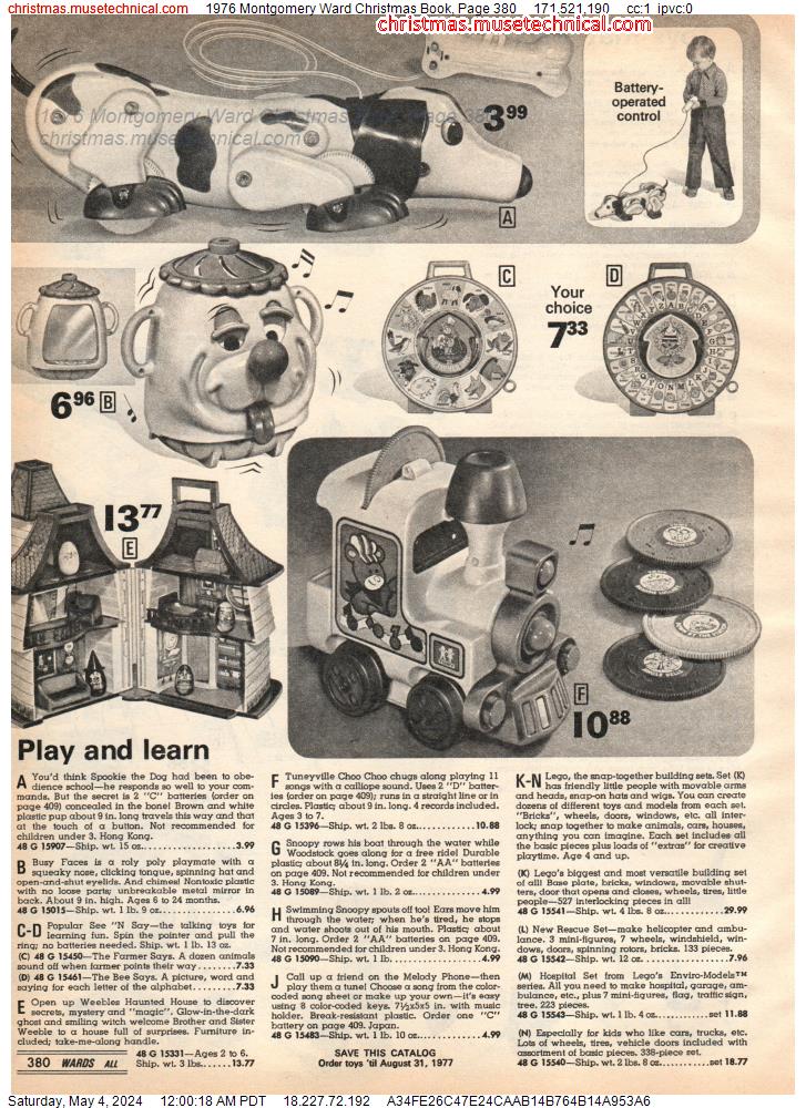 1976 Montgomery Ward Christmas Book, Page 380
