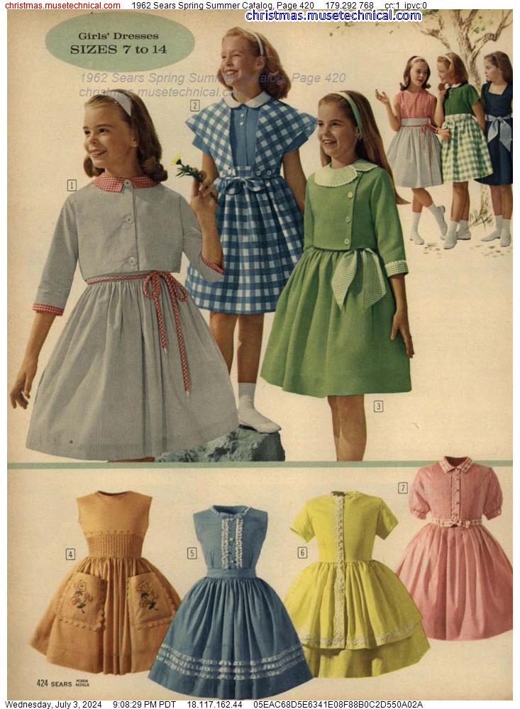 1962 Sears Spring Summer Catalog, Page 420