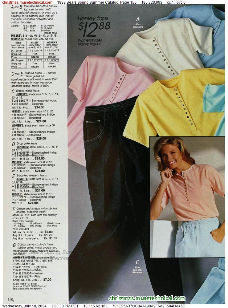 1988 Sears Spring Summer Catalog, Page 150