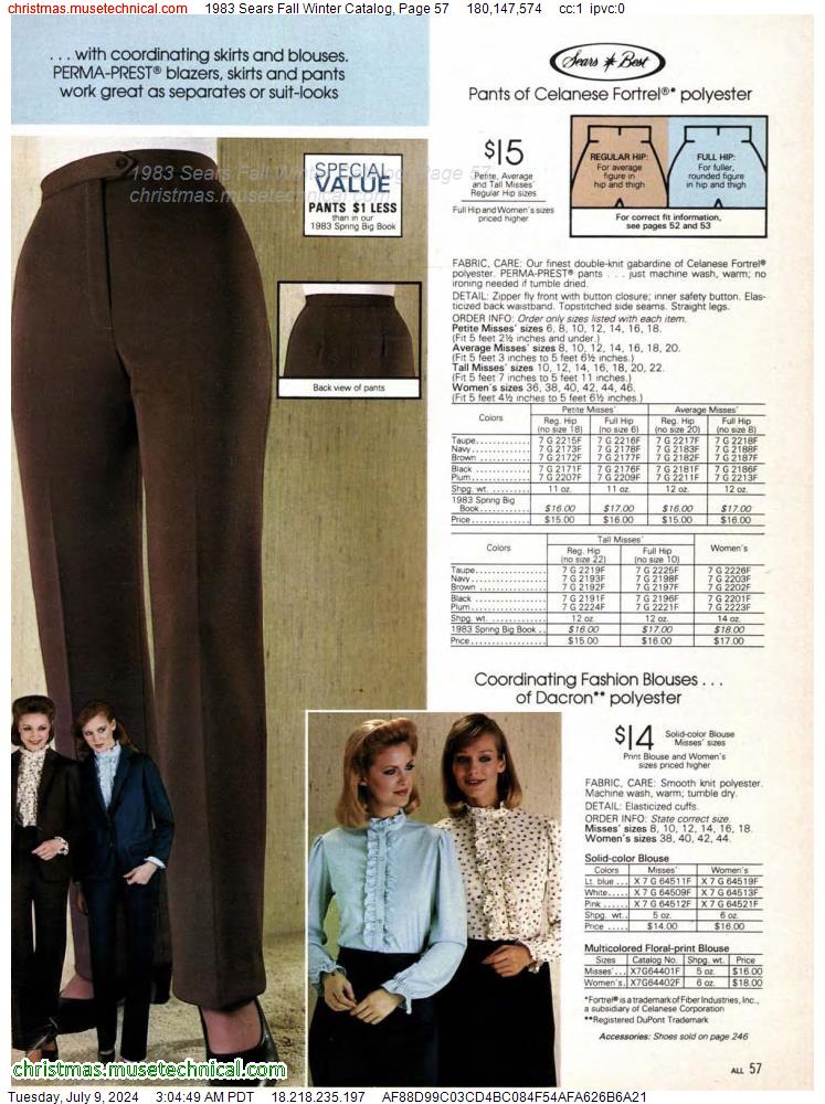 1983 Sears Fall Winter Catalog, Page 57