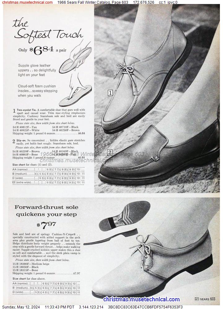 1966 Sears Fall Winter Catalog, Page 603
