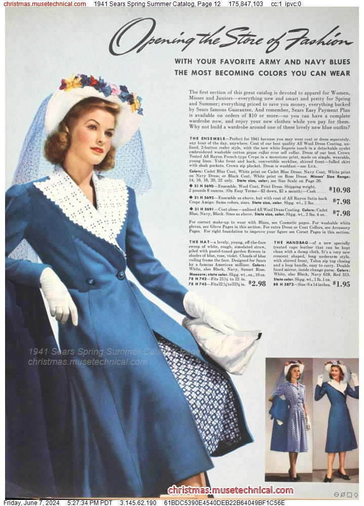 1941 Sears Spring Summer Catalog, Page 12