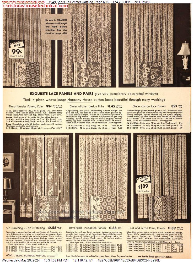 1949 Sears Fall Winter Catalog, Page 636