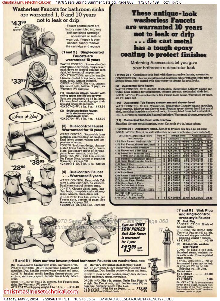 1978 Sears Spring Summer Catalog, Page 868
